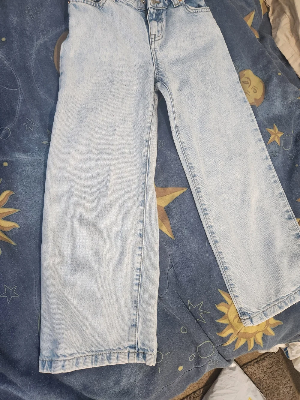 Cat & Jack Light Blue Wide-Leg Pierna Ancha Jeans